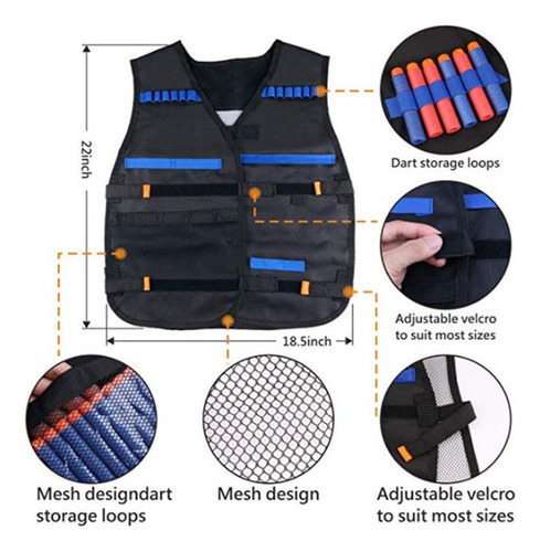 A Juego De 2 Piezas De Accesorios Chaleco Táctico For Ni