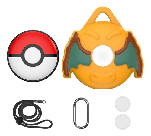 Bonita Carcasa De Silicona Para Pokémon Go Plus + Con Cordón