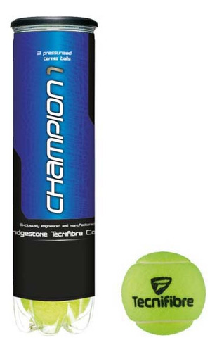 Pelota de tenis Tecnifibre Champion One color amarillo por pack de 24 unidades