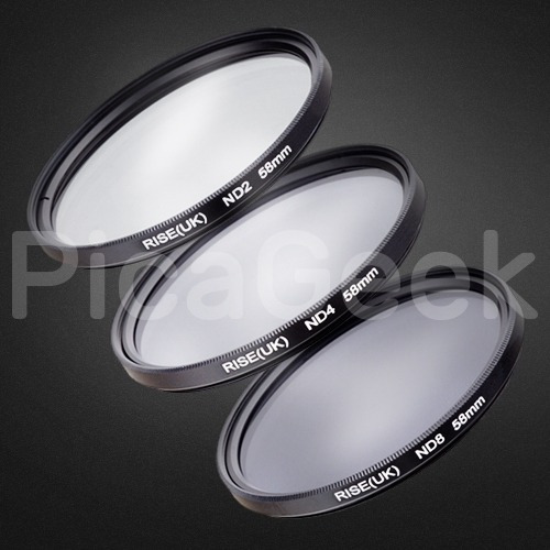 3 Filtros Densidad Neutra 58mm Nd2 + Nd4 + Nd8 + Estuche