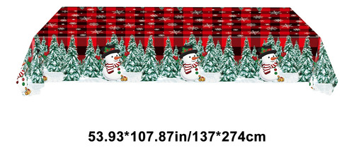 Mantel Grueso Desechable Con Forma De Muñeco De Nieve, Mesa