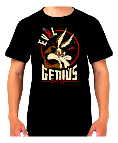 Remera Coyote Genius Looney Tunes 100% Algodon 1036 Minos