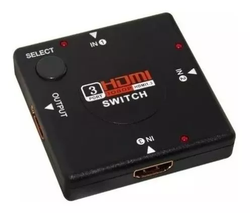 Switcher HDMI Cheelom - Agregar más puertos HDMI 1 SALIDA 3 ENTRADAS 