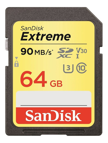 Tarjeta De Memoria De 64gb Extreme Sandisk Sd Uhs-i,