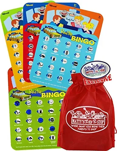 Viaje Por Carretera Tarjetas De Bingo Azul Rojo Del Paq...