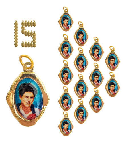Kit 15 Medalhas Carlo Acutis Com Imagem Resinada