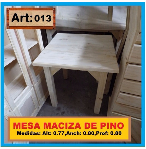 Mesa De Madera Maciza  Cocina 