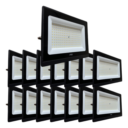 Kit 8 Refletor 400w Led Holofote Ip66 Bivolt 6500k