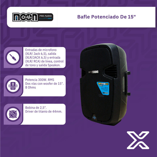 Parlante Moon Audio WILD15A negro