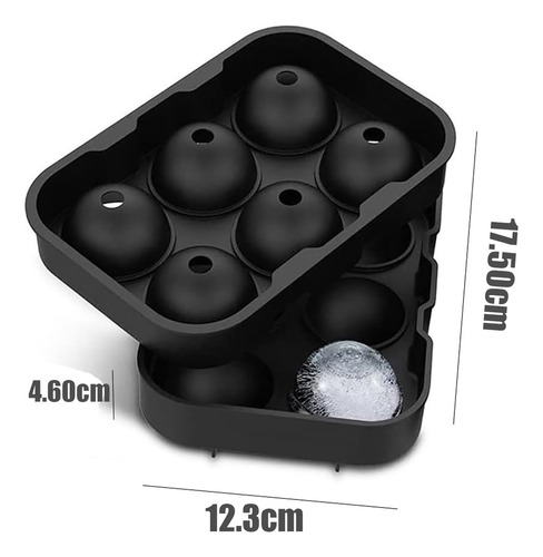 Cubeta De Hielo Esferas Silicona Molde Redondo Cubetera