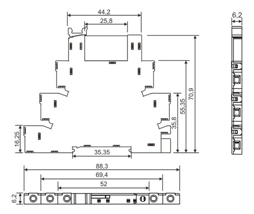 Interface Acoplador Relé 1 Rev 6a 24v - Prz-1r-24 - Metaltex
