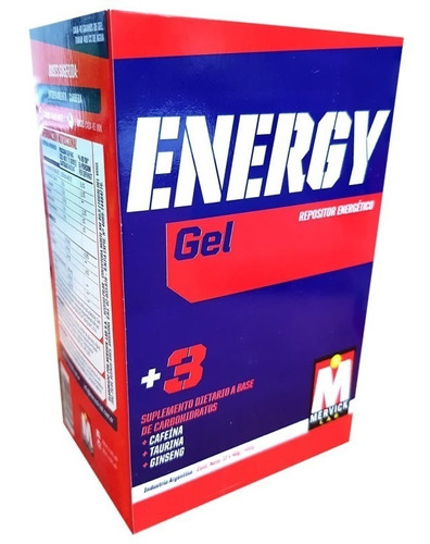 Gel Energy Mervick 12 Magnesio Sodio Potasio Taurina Cafeína