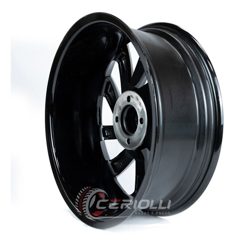 Roda Aro 17 R Seven Gol Saveiro 4x100 Zk780 Tala 6 / Jogo Cor Preto Diamantado 4x100