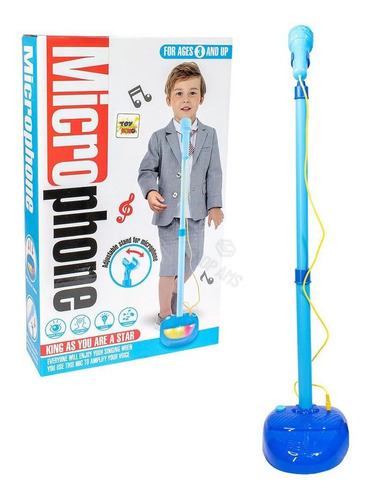 Brinquedo Infantil Microfone Musical Luz , Som E Pedestal