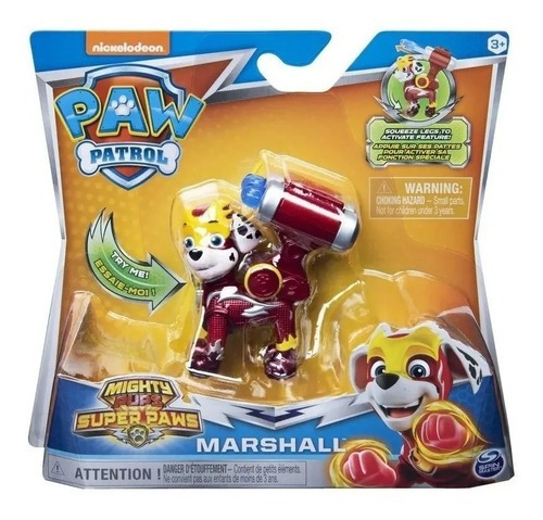 Paw Patrol Mighty Patrulla Cachorro Spin Master Marshall