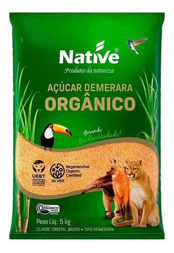 Açúcar Demerara Orgânico Native 5kg