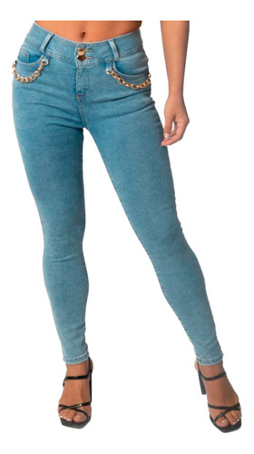 Pantalón Britos Jeans Mujer Skinny Azul 023996