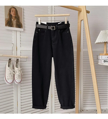 Vaqueros Capri Tipo Harén De Mezclilla Para Mujer, Cintura A