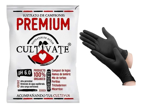 Sustrato Cultivate Premium 80lts Incluye Guantes De Regalo