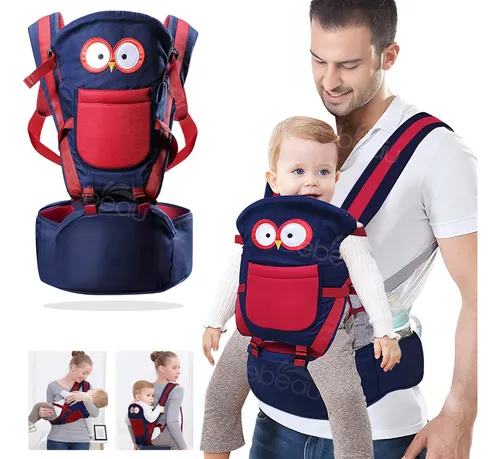 Mochila Porteo Ergonómico Cangurera Bebe Portabebes 4 En 1 Azul Baby Gaon  Ergonomico