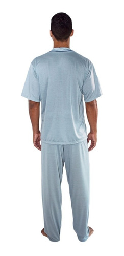 Imagem 7 de 8 de Kit 2 Pijamas Meia Manga Curta Botão Calça Inverno Adulto