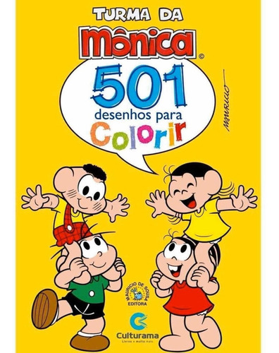 Imagem 1 de 1 de Livro Para Colorir Infantil 501 Desenhos Turma Da Mônica