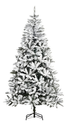 Arbol De Navidad Pino Nevado 1.80m Artificial Pascuas Color Blanco