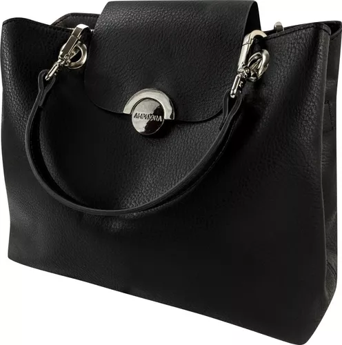 Cartera Amphora Negra Exclusiva Mujer