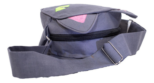Imagen 5 de 10 de Bolso Tipo Cross Body En Forma De Gato Color Gris