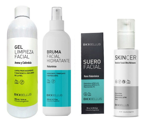 Kit Piel Seca Gel Limpieza Bruma Nano Skincer Biobellus