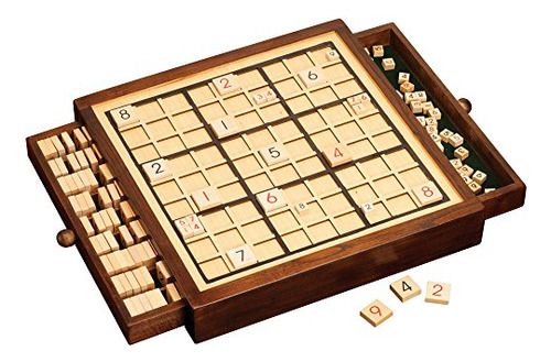 Juego De Mesa Sudoku De Madera Bits And Pieces Deluxe