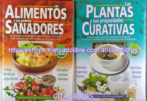 Oferta: 2 Libros Plantas Curativas + Alimentos Sanadores 