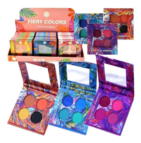  Box 24 Paletas De Sombras Fiery Colors  My01 - My Life