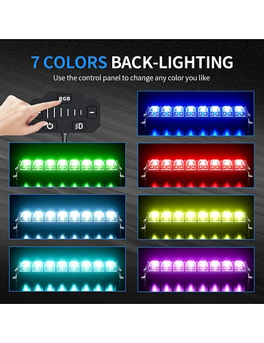 Barra Evolve Aurora Rgb Alta Baja 22 PuLG Tipo Rigid Adapt