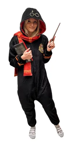 Pijama Macacão Kigurumi Traje Hogwarts Harry Potter Original