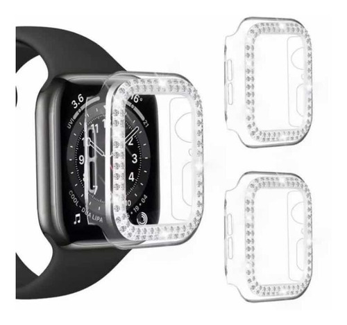 Protector Para Applewatch 38 Mm. Carcasa Con Brillos