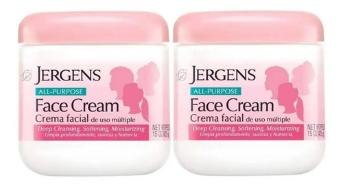 Jergens Crema Facial Hidratante 2 Pack 425g 15oz C/u