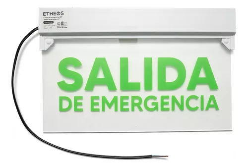 Cartel Salida Emergencia Led Luminoso Señalizacion 3hs Litio