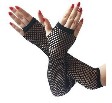 Guantes Largos De Malla Rock Punk Moda Alternativa Negros