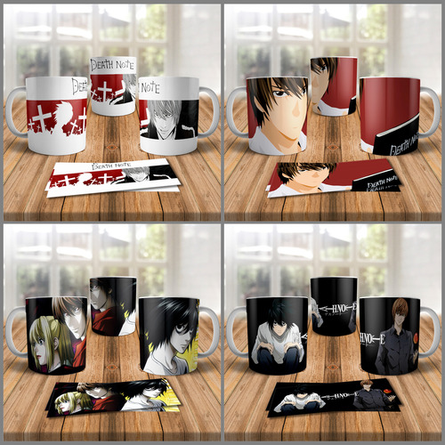 Plantillas Diseños Tazas Animé Manga Death Note Sublimacion
