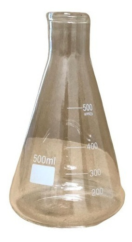 Matraz Erlenmeyer Vidrio Boro 3.3 Marca Hda 500ml 