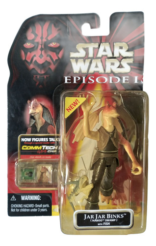 Star Wars Boneco Jar Jar Binks Fish Episode 1 Ep1 1/18