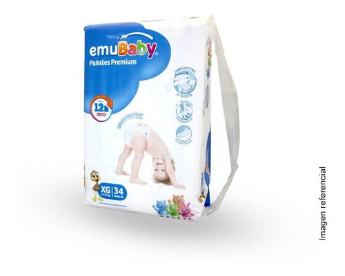Emu Emubaby Pañal Premium T/xg 34 Unid