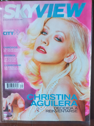 Christina Aguilera En Portada De Revista Sky View Año-2006