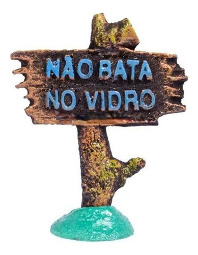 Enfeite Peixe Betta Aquario Placa Não Bata No Vidro J18