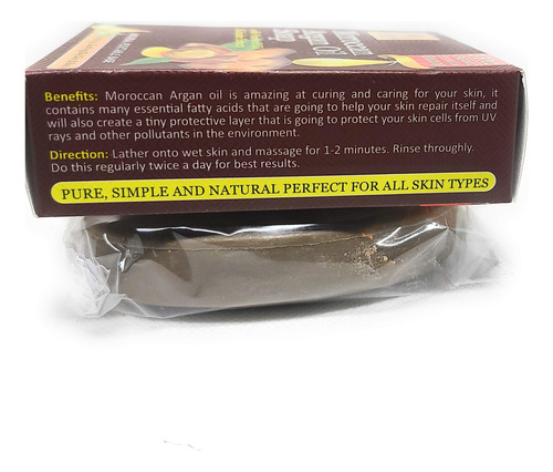 Jabón De Aceite De Argán Marroquí Con Vitamina E Y Jojoba -