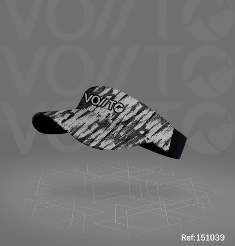 Imagen 2 de 4 de Visera Deportiva Voiito Running Atletismo Correr Gris