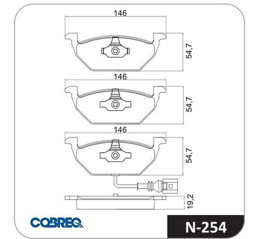 Imagen 6 de 7 de Pastillas Freno Delanteras Suran 1.6 Sist Teves Con Cable
