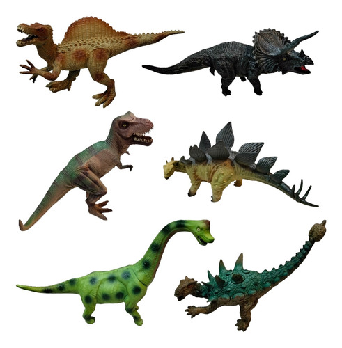 Set 6 Piezas Dinosaurios, Maqueta, Entre 20 Y 25cm.