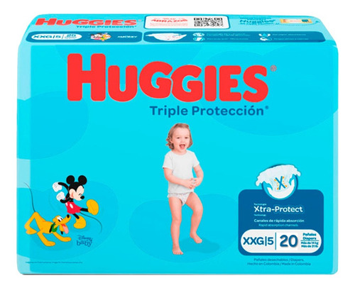 Pañal Huggies Triple Prote Talla Xxg Paquete X 20